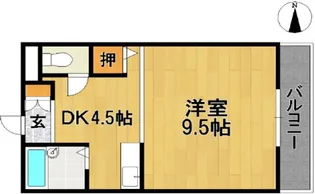 アザレアハイツ蒲池【3階】の間取り