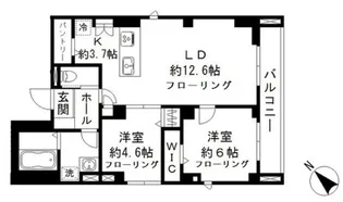 ジョカットロ蔵前【4階】の間取り