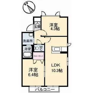 キャピトル桃山の間取り