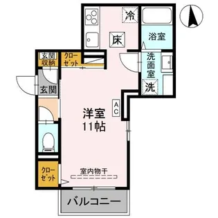 フローリッシュ【1階】の間取り