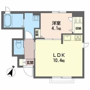 メゾン ル・ポール【1階】の間取り