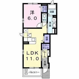 ヴィレッタ【1階】の間取り