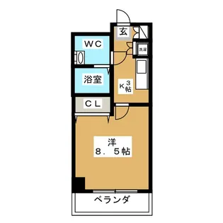 モンセラート横浜関内【9階】の間取り