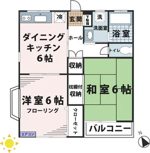 ユーヒルズ 201号室【2階】の間取り