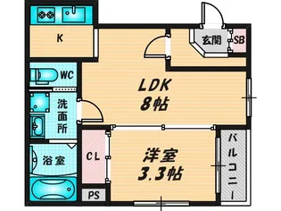 パレスケープ【3階】の間取り