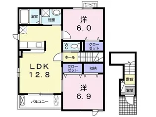 メゾン ドゥ シュシュB【2階】の間取り