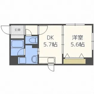 プライムアーバン大通公園II【6階】の間取り