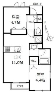 レジデンス西荻南【1階】の間取り