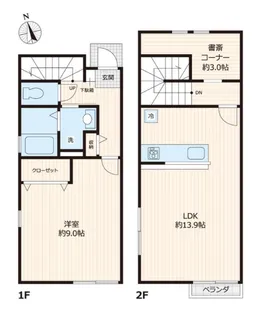 ハピネスエイコー【1階】の間取り