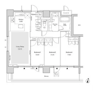 ザ・パークハビオ代々木【6階】の間取り
