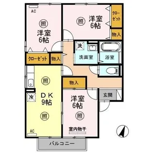 ベルドミール A棟【1階】の間取り