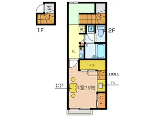 レオパレスマーブル【2階】の間取り