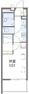 レオパレスバスケットタウン【1階】の間取り