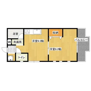 ラフィーネ佐貫中央B【3階】の間取り