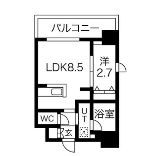 アルティザ博多ベイコート【6階】の間取り