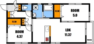 メゾンドリリアン【2階】の間取り