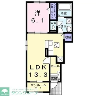 グリーン ステージア【1階】の間取り