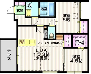 アノイエ 東棟【1階】の間取り