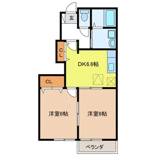 ウィステリアII【1階】の間取り