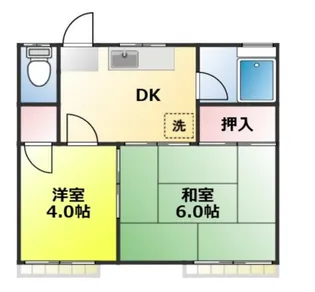 白樺コーポ【2階】の間取り