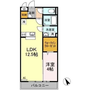 ウエストヴィラージュ華浦【2階】の間取り