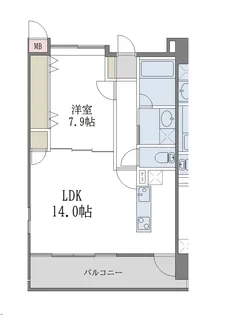 ダイコー水前寺III【5階】の間取り