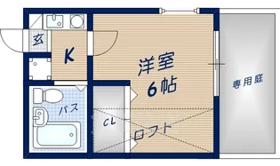 シティパレス学園前P-7【1階】の間取り