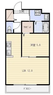 レフィナード【1階】の間取り
