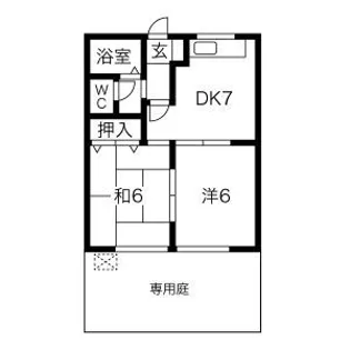 アベニューカサギ514【1階】の間取り