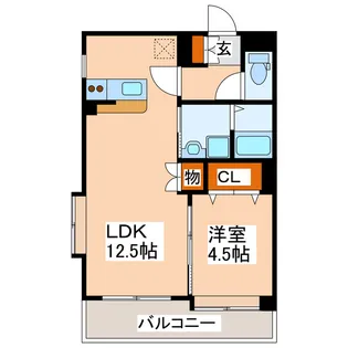 フォンス新水前寺【4階】の間取り
