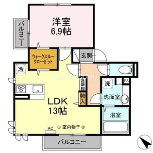 LAPIS上星川【1階】の間取り
