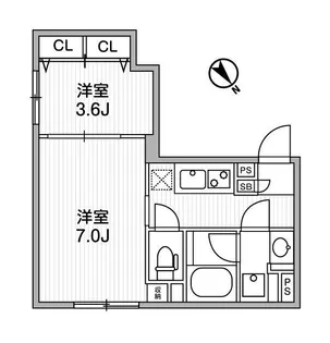 ラヴィエール滝野川【5階】の間取り
