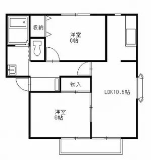 ウィンディア15 B【1階】の間取り