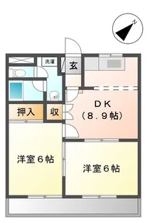 レジデンス六斗【1階】の間取り