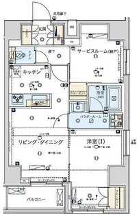 ジェノヴィア東日本橋駅前グリーンヴェール【14階】の間取り