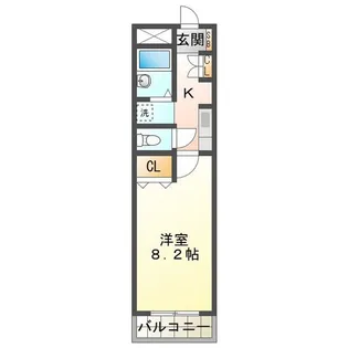 サンハイム駒田【1階】の間取り