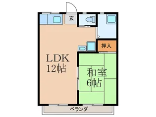 新屋敷ハイツI【2階】の間取り