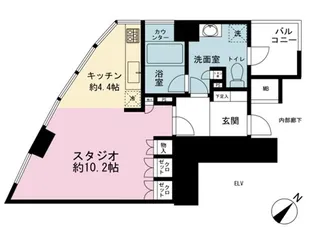 マジェスタワー六本木【18階】の間取り