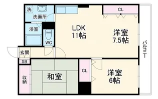 マンション葵【2階】の間取り