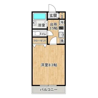 三栄ハイツC【2階】の間取り
