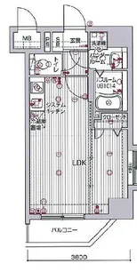 アクアシティ日赤通【2階】の間取り