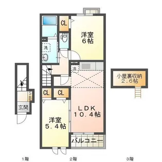 フィデール・エオス【2階】の間取り