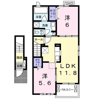 ベル・ガーデン A【2階】の間取り