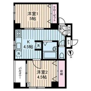 ネオキャッスルO’S【2階】の間取り