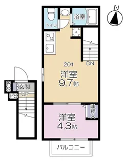 Le Ciel Bleu【2階】の間取り