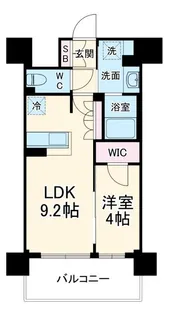 BPRレジデンス新梅田【13階】の間取り