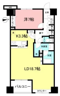 東新宿レジデンシャルタワー【8階】の間取り