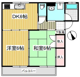 メゾン水主町【2階】の間取り