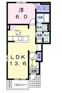 トランクメイルII【1階】の間取り