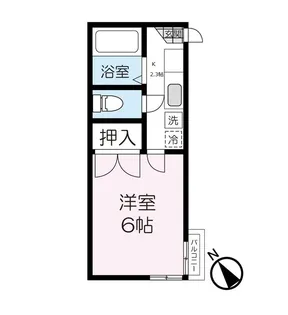 コーポサンシャイン【1階】の間取り